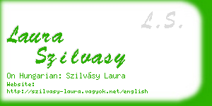 laura szilvasy business card