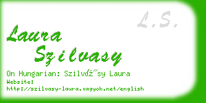 laura szilvasy business card